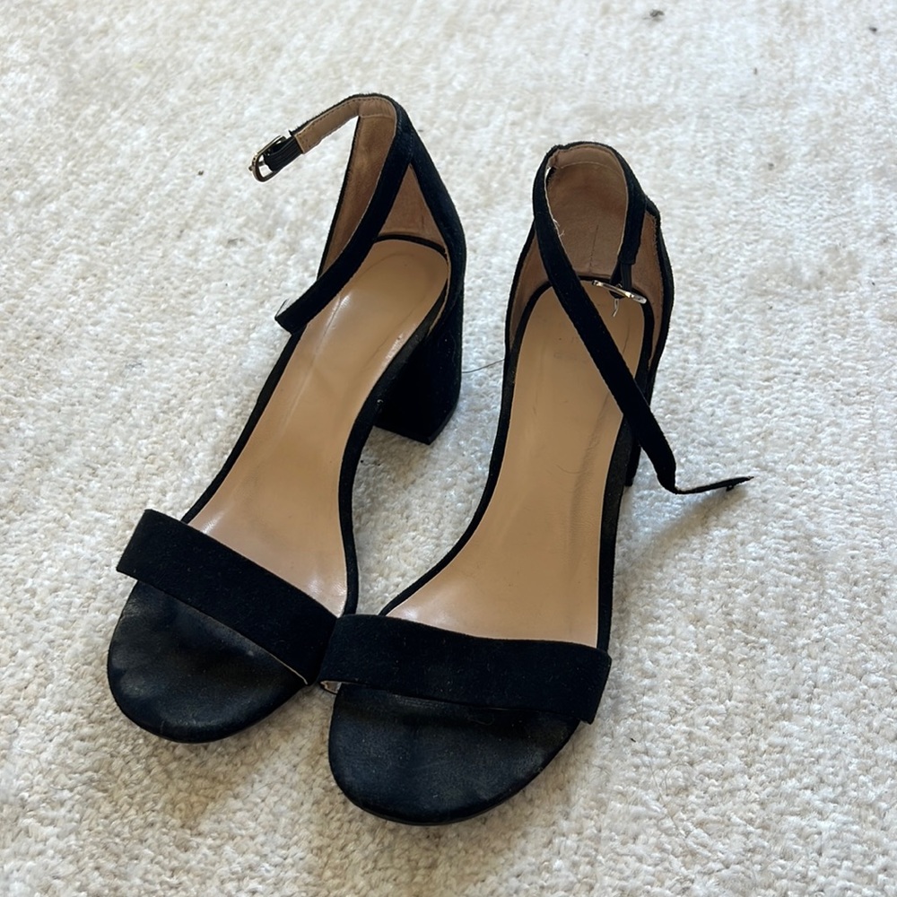 A New Day Black Suede Heels